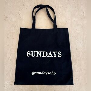 SUNDAYS @sundaysoho Black Tote Bag